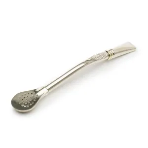 Bombilla Imperial - Imperial Straw with Leaf Design