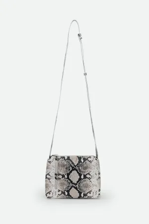 BRIDGET ITALIAN LEATHER CROSSBODY BAG IN SNAKE PRINT