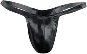 Briefs Sexy Leather Comfortable Men's,Solid Color Thin Soft Adjustable Active Underwear Sweat-Wicking Comfy