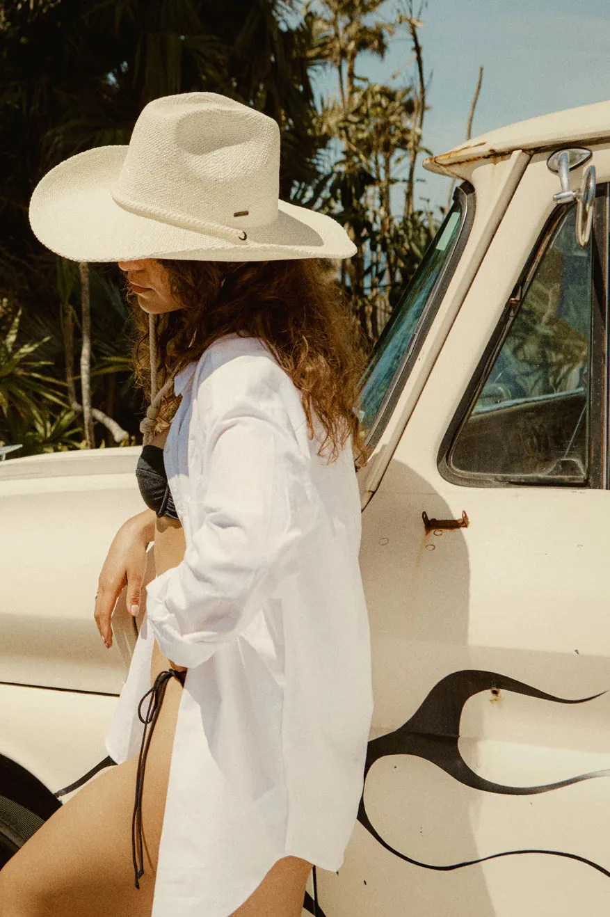 Brixton Bone Austin Straw Cowboy Hat
