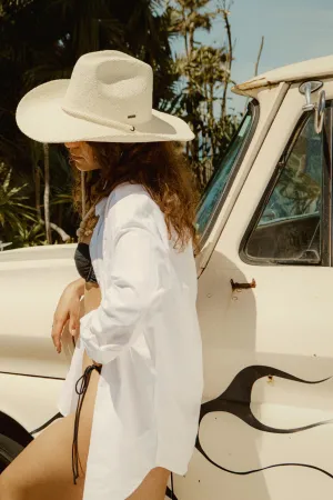 Brixton Bone Austin Straw Cowboy Hat