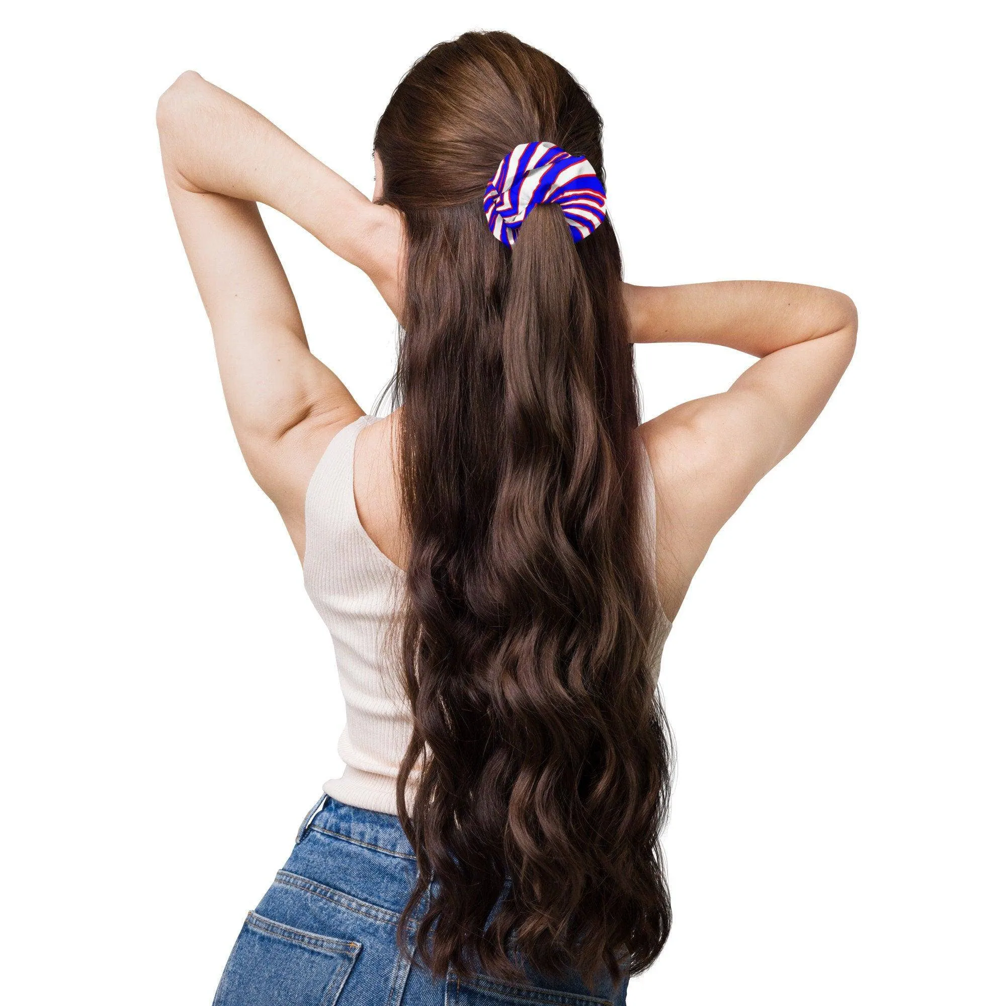 Buffalo Football Pattern Recycled Scrunchie