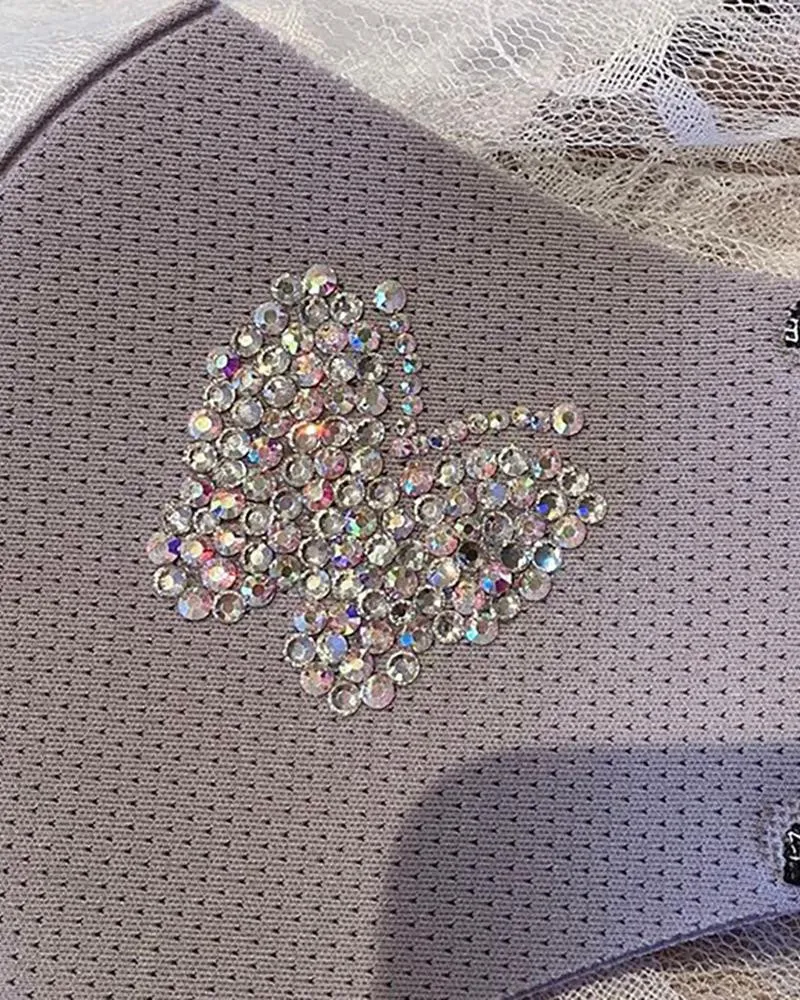 Butterfly Pattern Rhinestone Breathable Mouth Mask