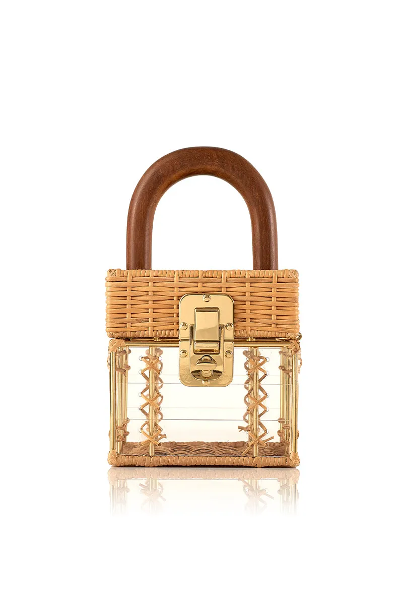CACAU CRYSTAL TOP HANDLE BAG