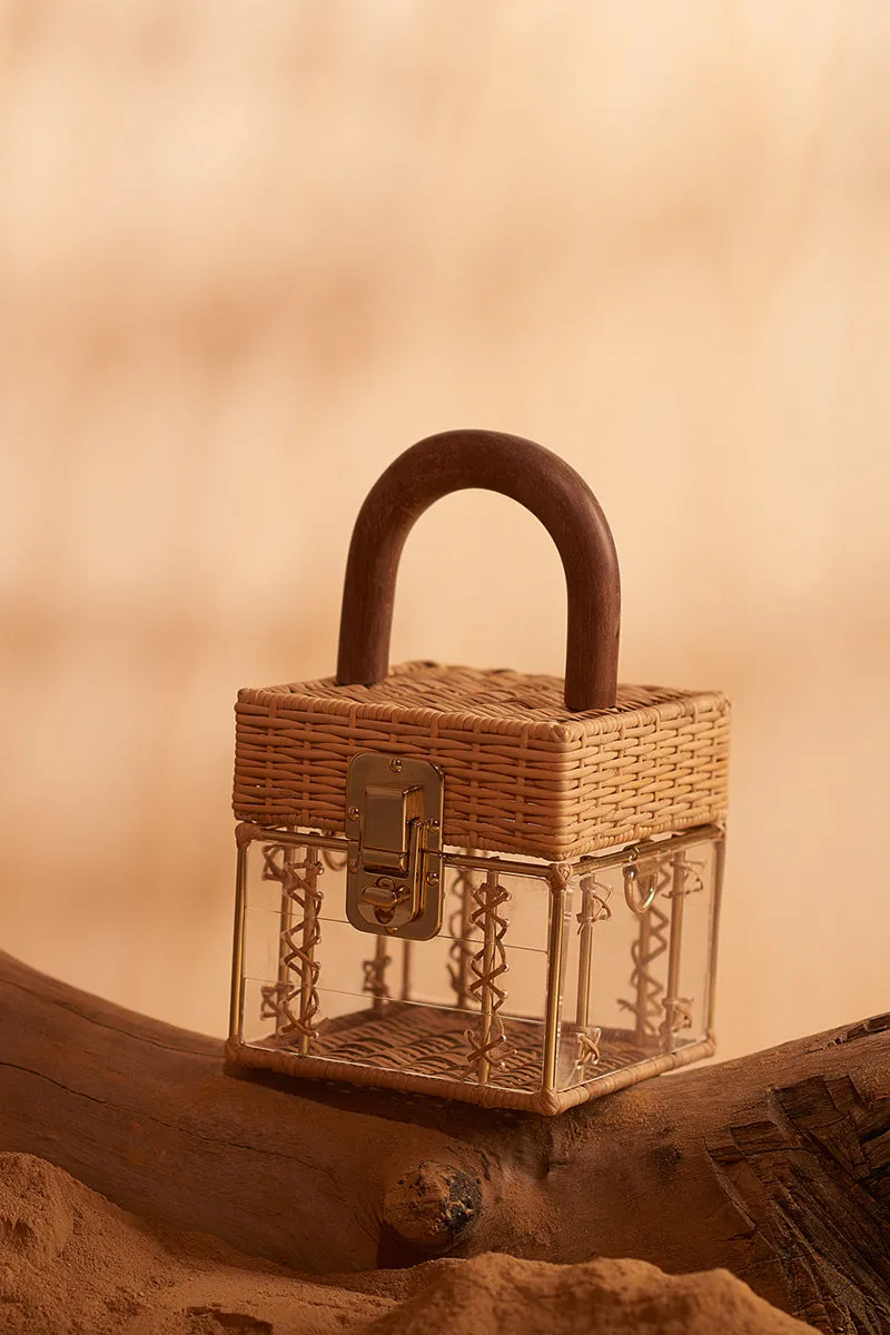 CACAU CRYSTAL TOP HANDLE BAG