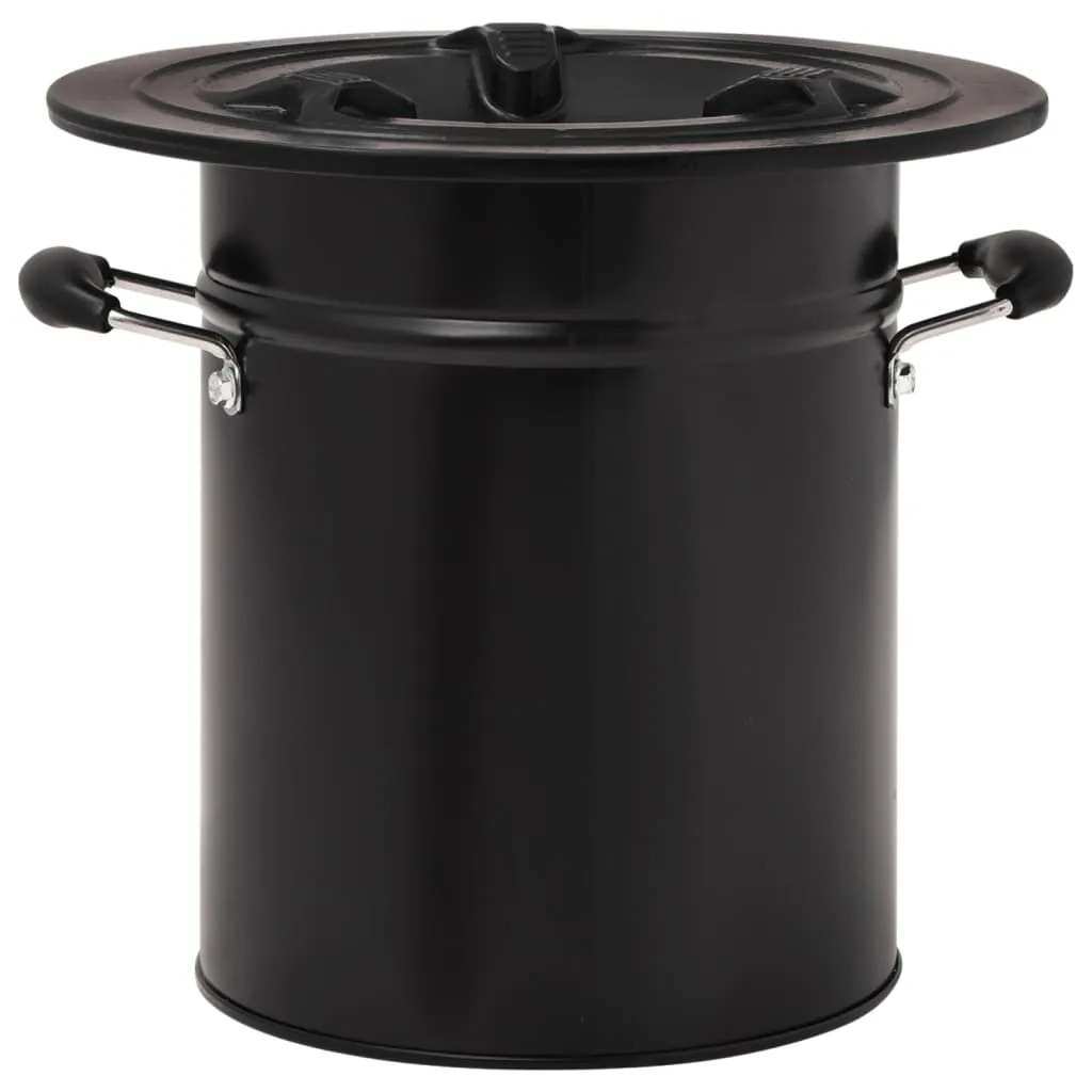Camping Wood Stove Black 50x33.5x30.5 cm Steel