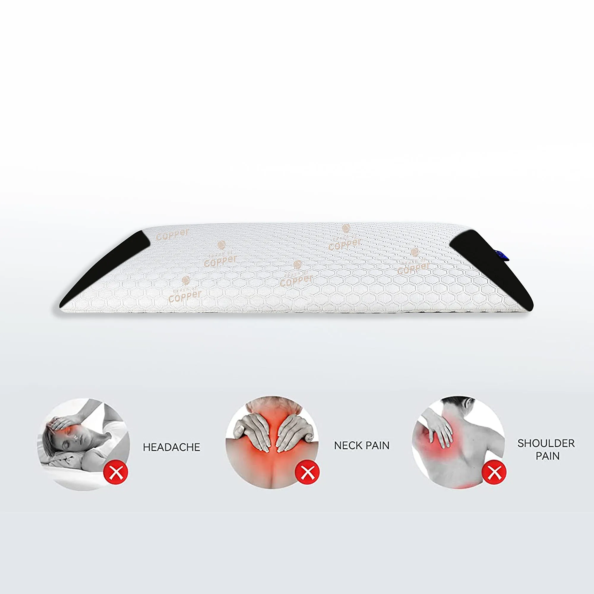 CARBON SNORE-X Ultra-THIN Flat PILLOW