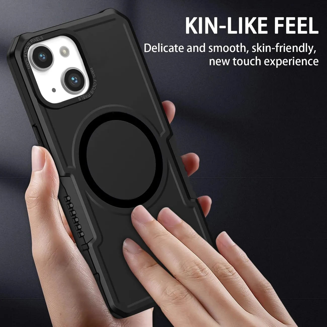 Case for iPhone 11 Case with Tempered Glass Screen Protector, [Compatible with MagSafe] Military-Grade Shockproof Protective Phone Cover for iPhone 11 Black