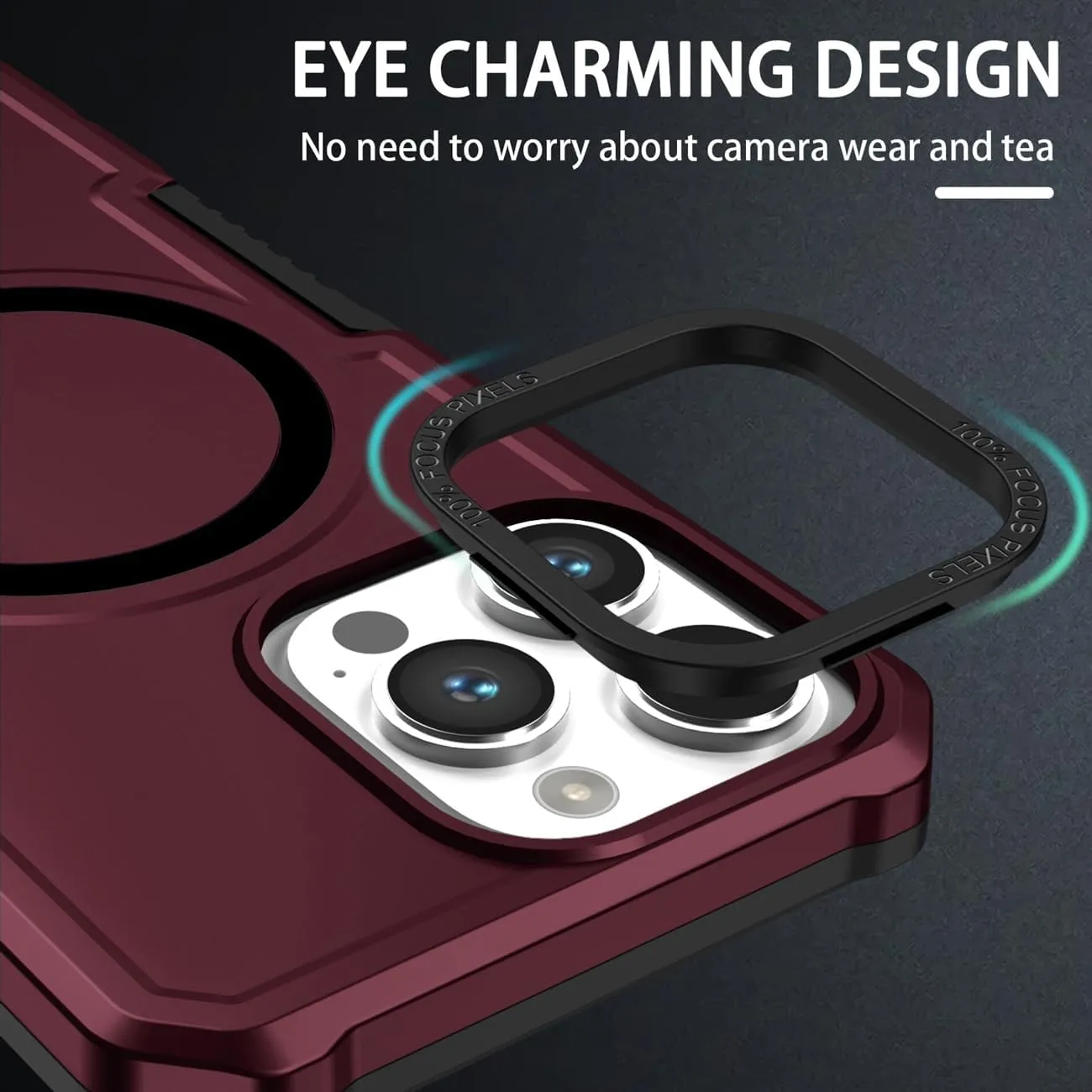 Case for iPhone 11 Case with Tempered Glass Screen Protector, [Compatible with MagSafe] Military-Grade Shockproof Protective Phone Cover for iPhone 11 Wine