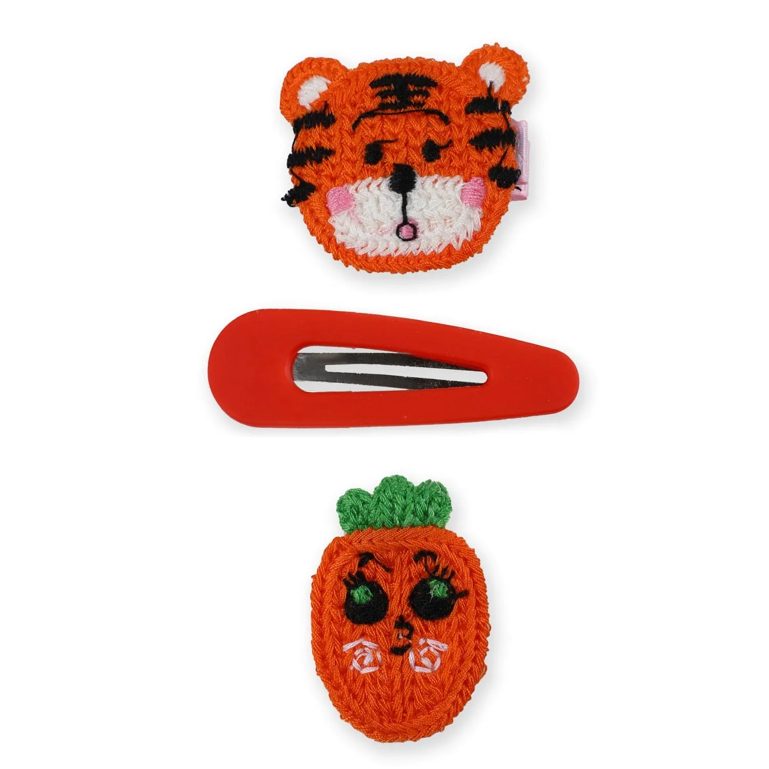 Cassandra Fruity Hair Clips Set 10 Pcs - Red