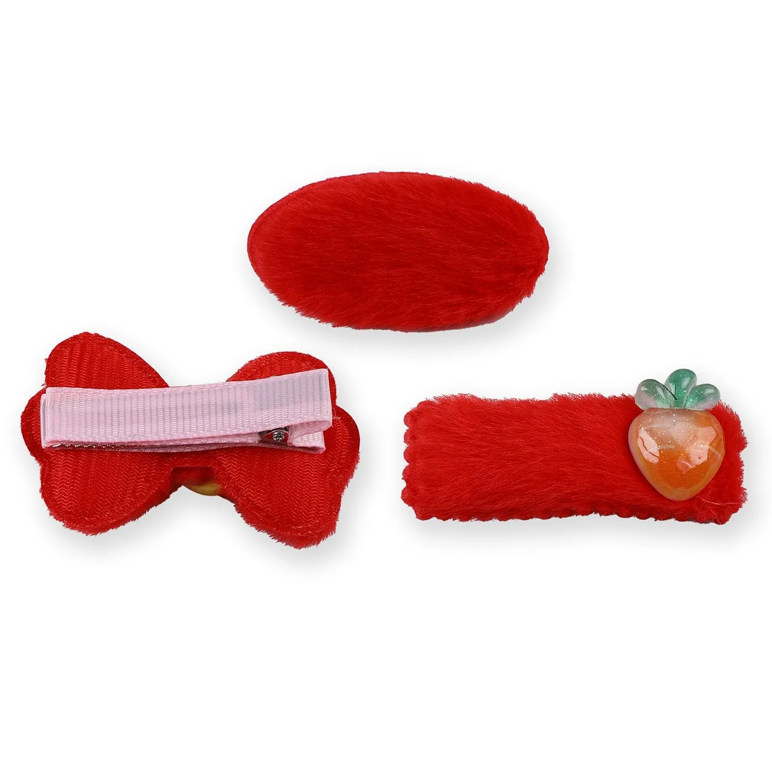 Cassandra Fruity Hair Clips Set 10 Pcs - Red