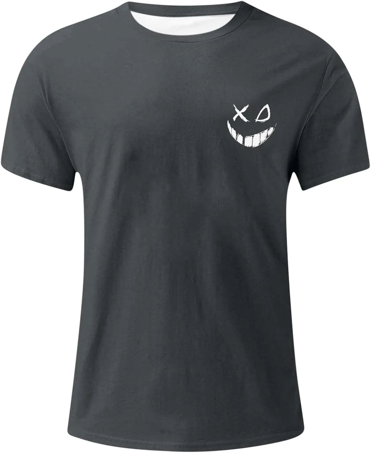 Casual Loose T Shirts for Men Summer Trendy Funny Print Short Sleeve Crewneck Pullover Lightweight Comfy Tees