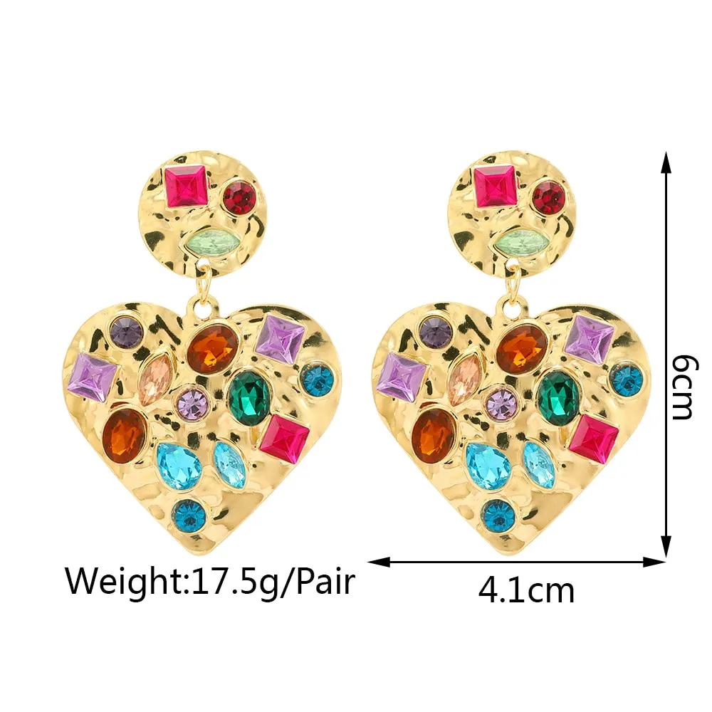 Charm Sweet Heart Hanging Earrings For Women