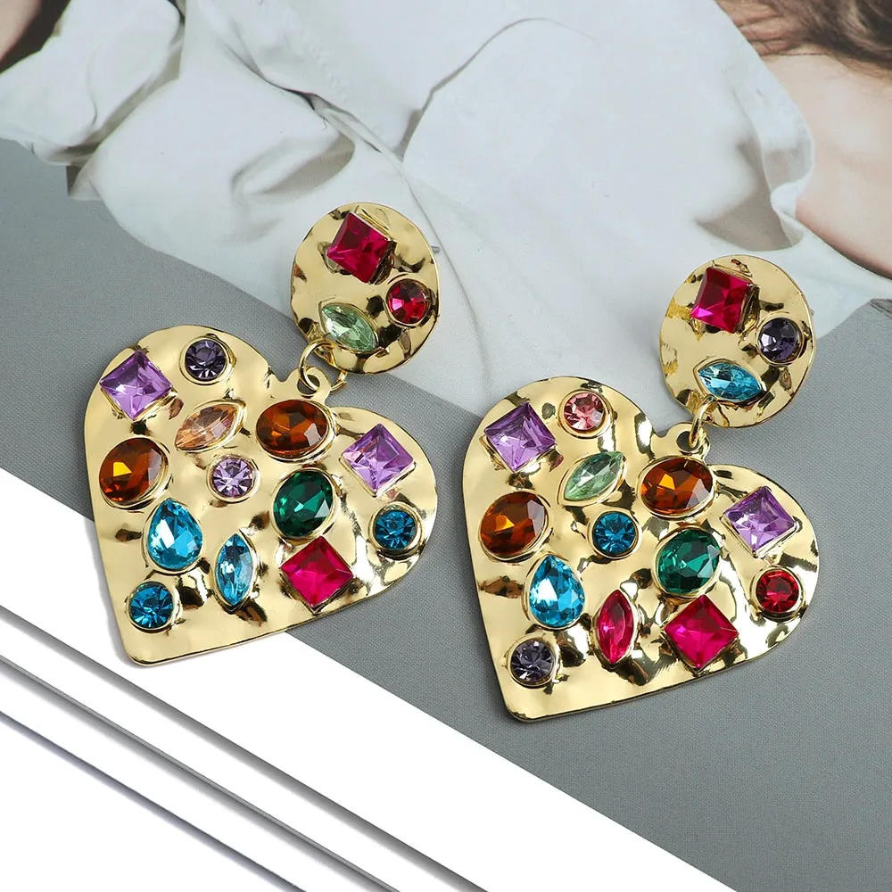 Charm Sweet Heart Hanging Earrings For Women
