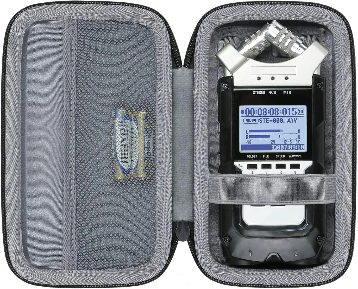 co2CREA Hard Case Replacement for Zoom H4n Pro Portable Recorder Stereo Microphones