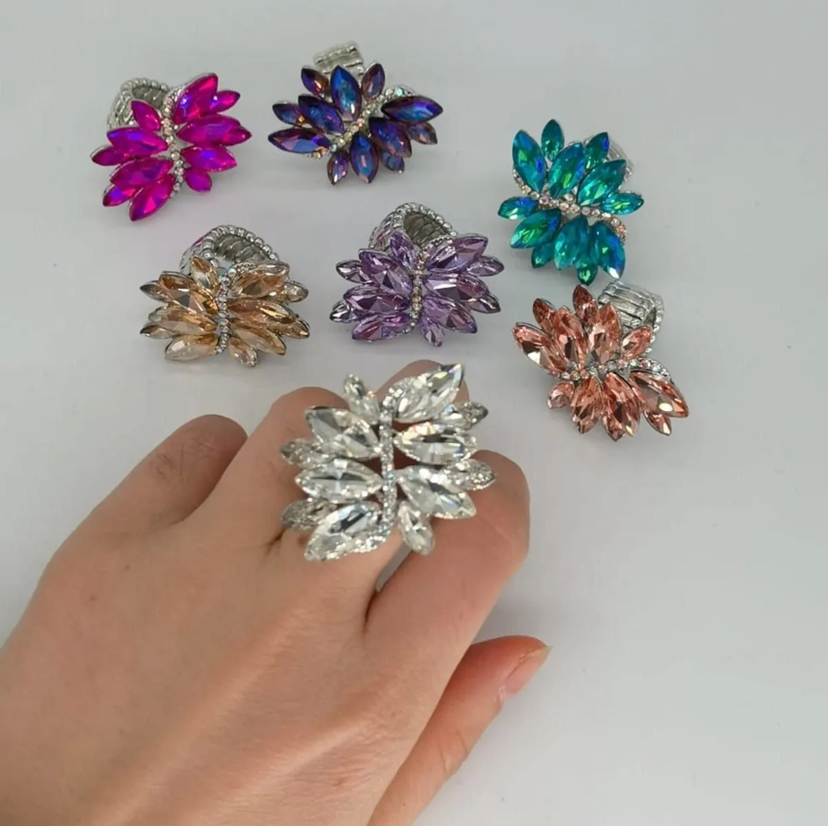 Color Quartz Ring Crystal Ring Cute Jewelry