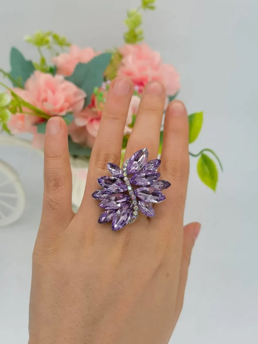 Color Quartz Ring Crystal Ring Cute Jewelry