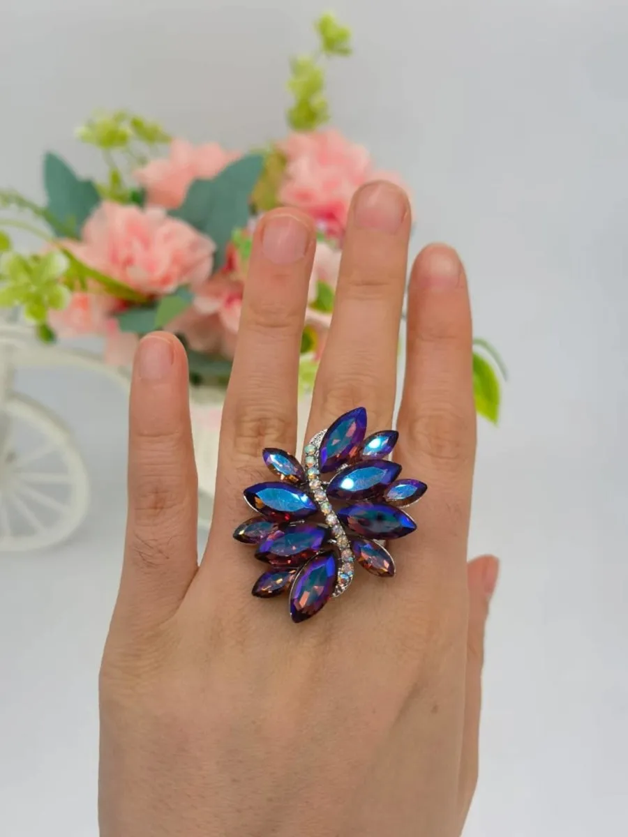 Color Quartz Ring Crystal Ring Cute Jewelry
