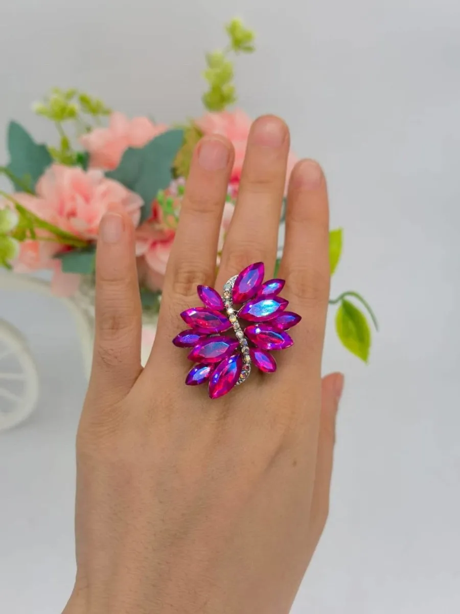 Color Quartz Ring Crystal Ring Cute Jewelry