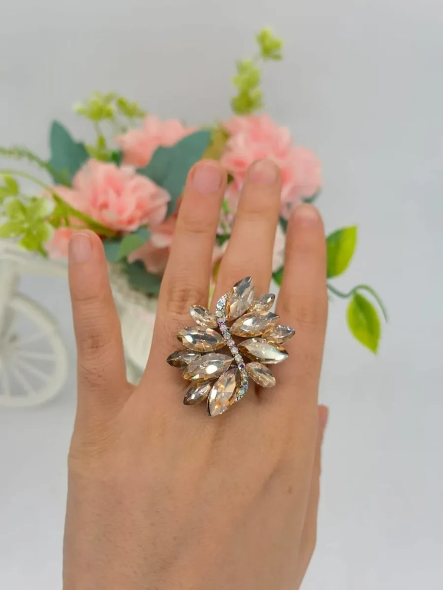 Color Quartz Ring Crystal Ring Cute Jewelry