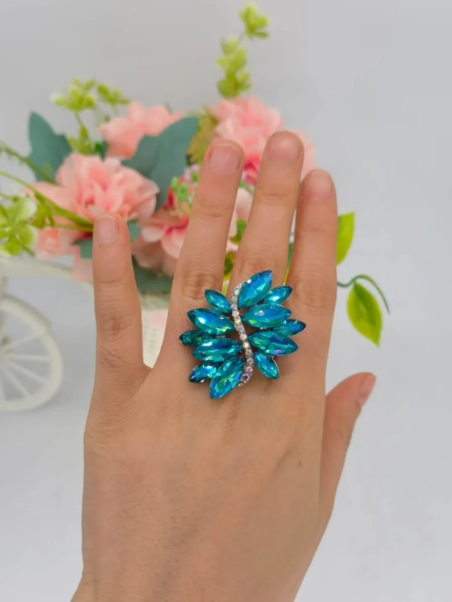 Color Quartz Ring Crystal Ring Cute Jewelry