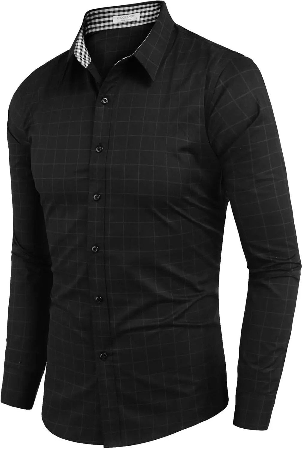 COOFANDY Men's Business Dress Shirt Long Sleeve Slim Fit Casual Button Down Shirt