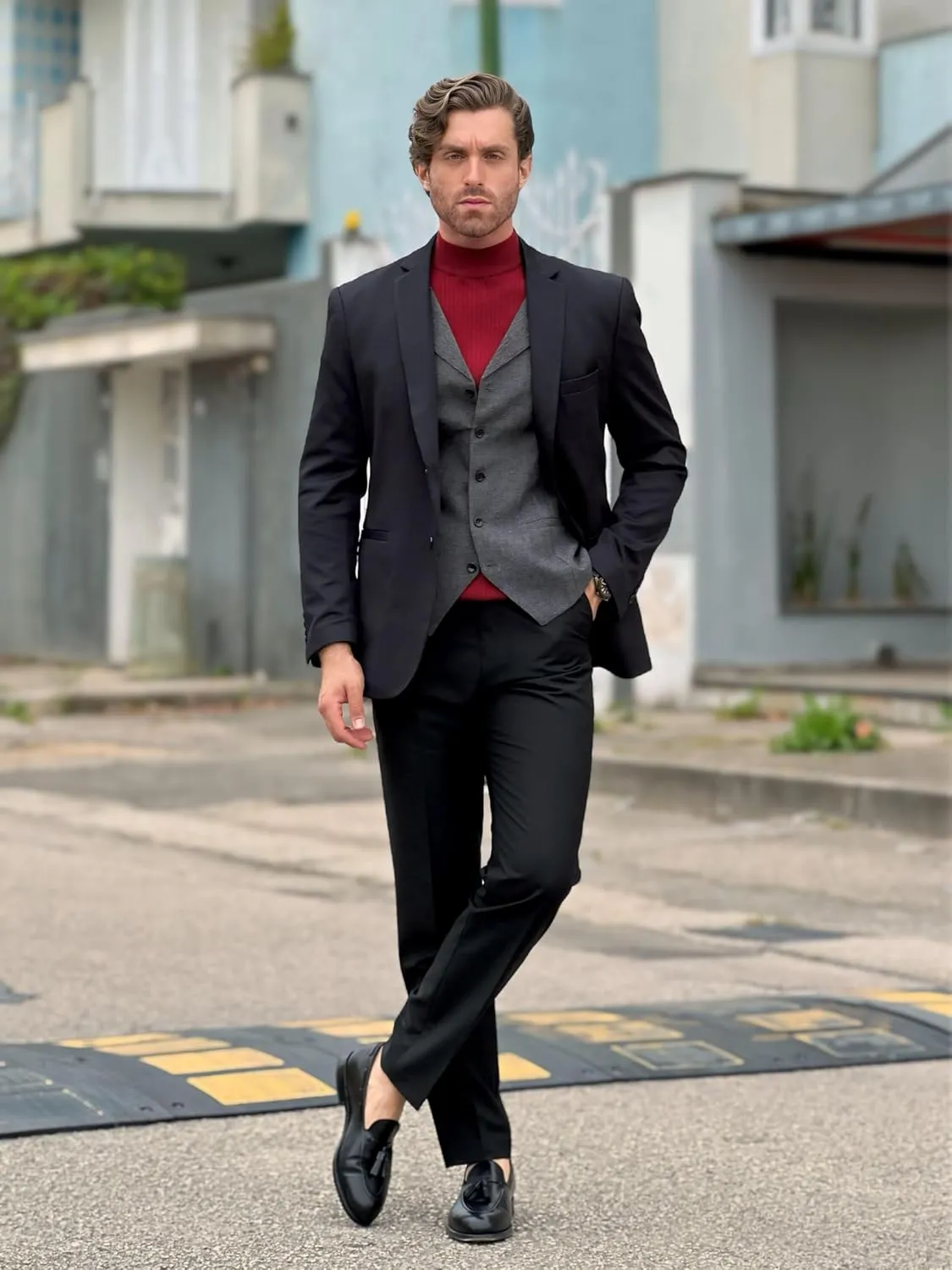 COOFANDY Men's Casual Blazer Slim Fit Suit Jackets Two Button Lightweight Knit Sport Coat