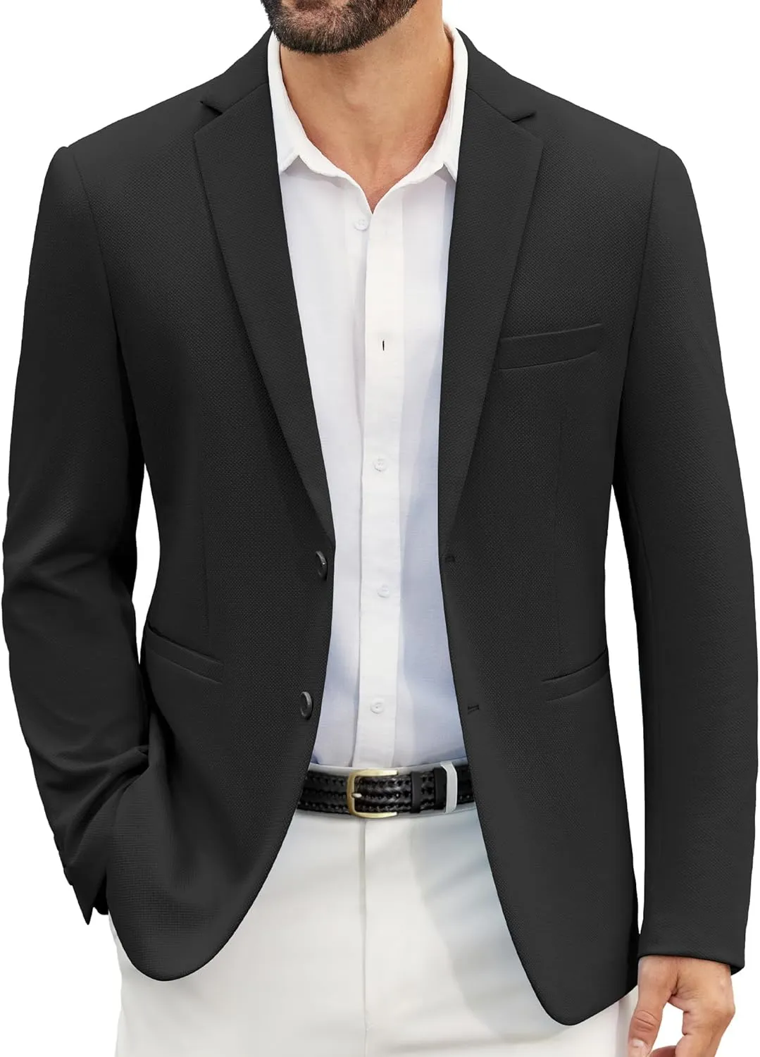 COOFANDY Men's Casual Blazer Slim Fit Suit Jackets Two Button Lightweight Knit Sport Coat