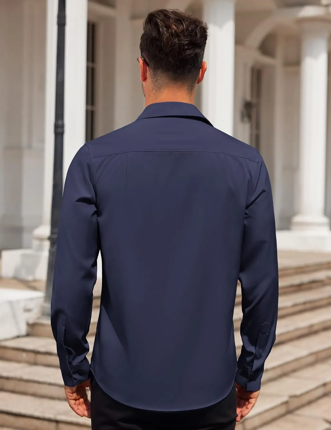 COOFANDY Mens Dress Shirt Long Sleeve Button Down Shirts Business Casual Wrinkle Free Shirts with Pocket