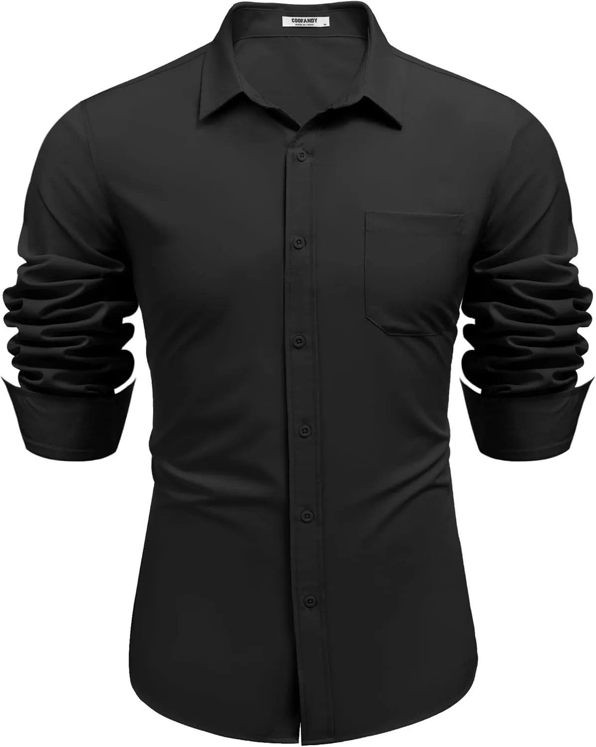 COOFANDY Mens Dress Shirts Long Sleeve Wrinkle Free Shirt Textured Business Casual Button Down Shirt