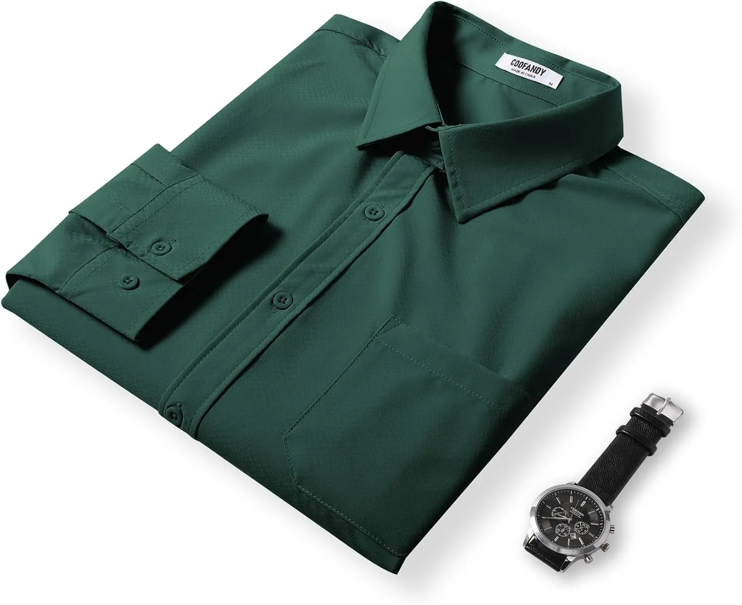 COOFANDY Mens Dress Shirts Long Sleeve Wrinkle Free Shirt Textured Business Casual Button Down Shirt