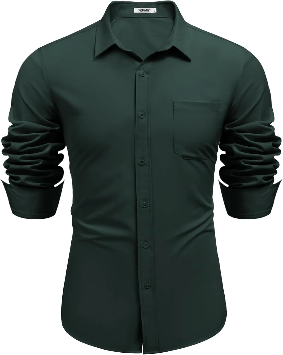 COOFANDY Mens Dress Shirts Long Sleeve Wrinkle Free Shirt Textured Business Casual Button Down Shirt