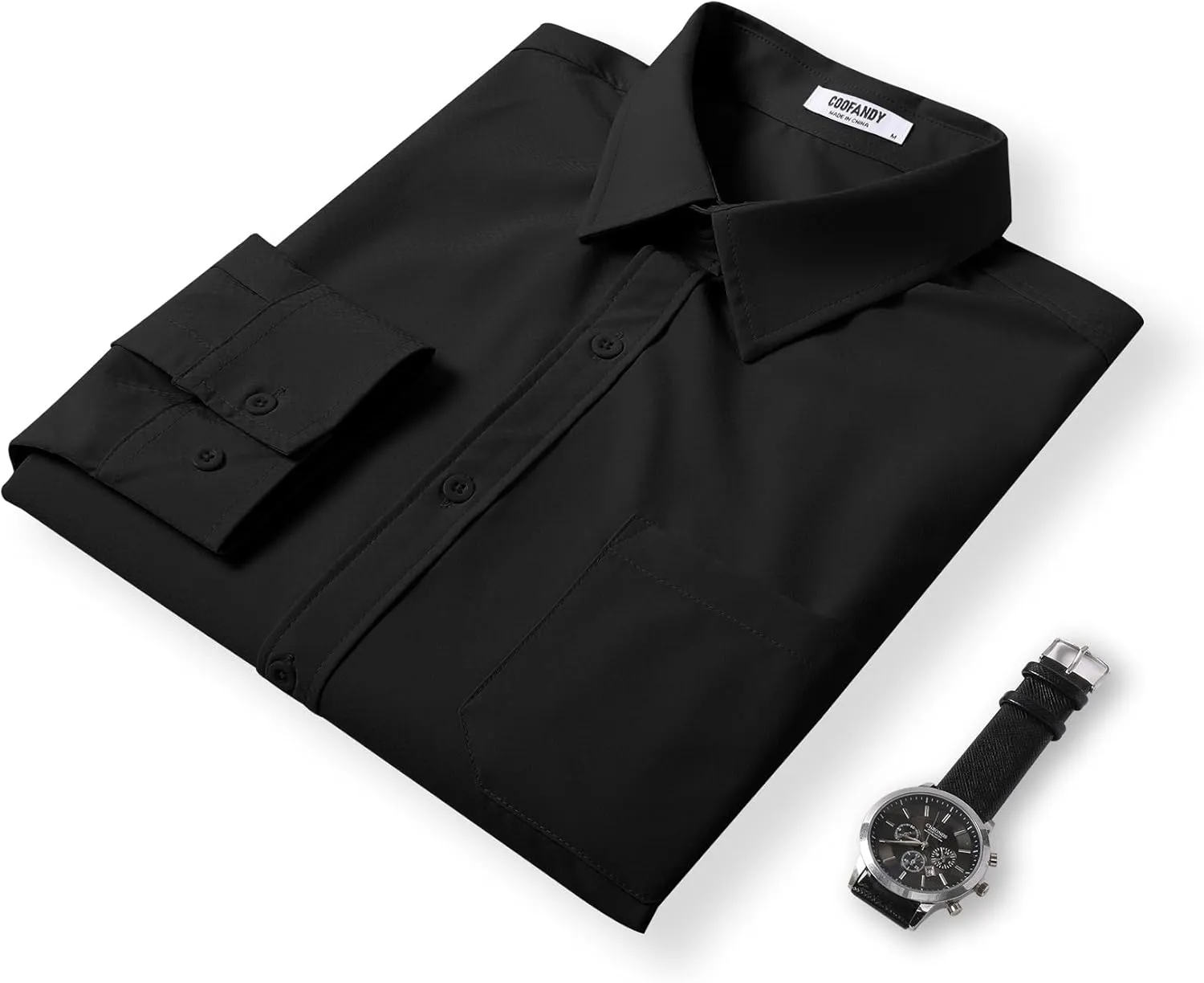 COOFANDY Mens Dress Shirts Long Sleeve Wrinkle Free Shirt Textured Business Casual Button Down Shirt