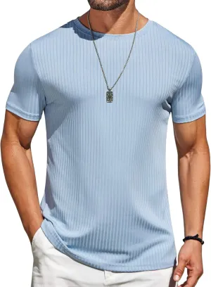 COOFANDY Mens T-Shirts Short Sleeve Plain Tshirts Casual Crew Neck Basic T Shirt Soft Cooling Fitted Stretch Tee Shirts