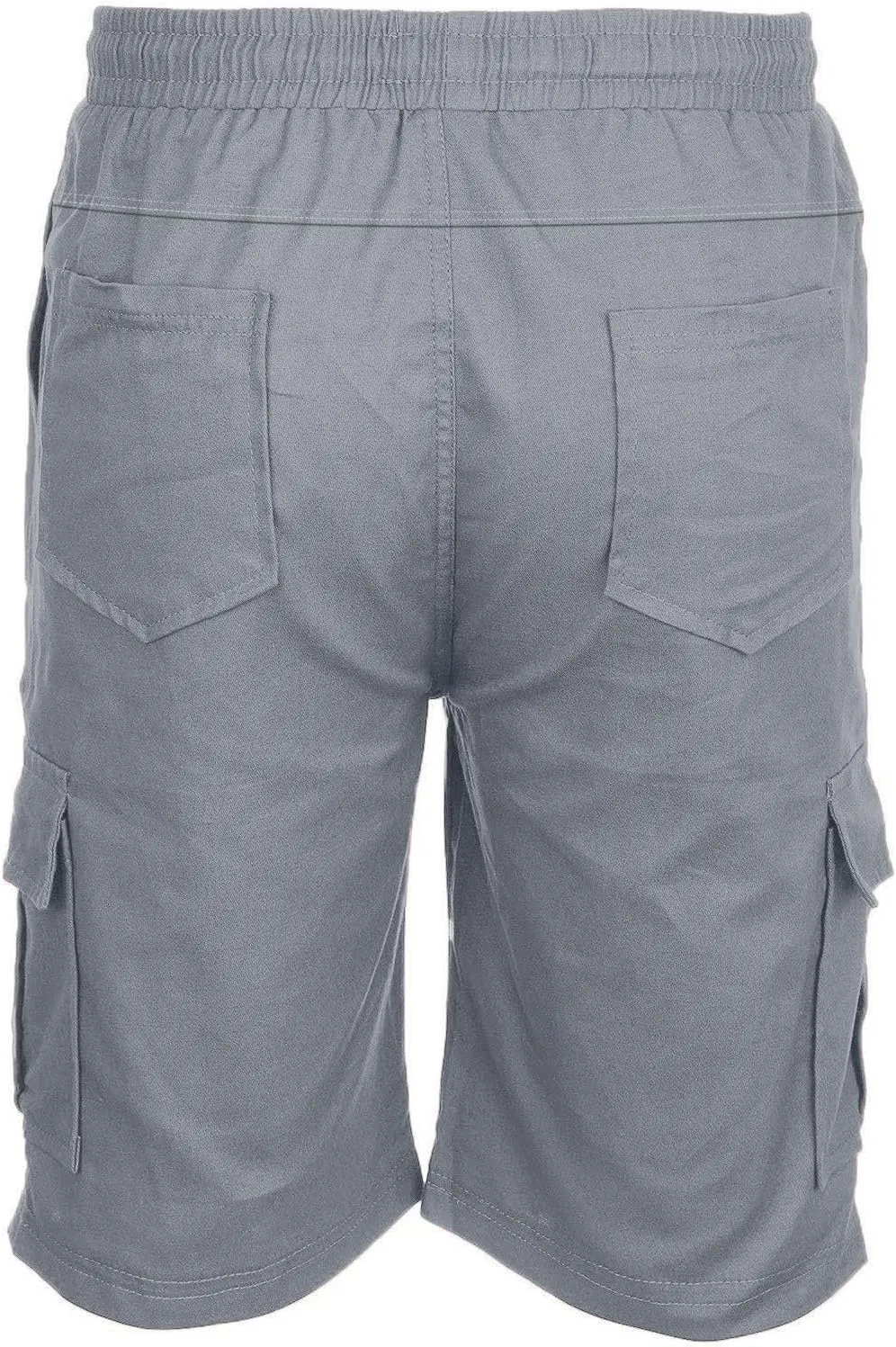Cotton Men's Cargo Shorts Casual Drawstring Waist Side Pockets Mid Length Relaxed Comfortable Summer Beachwear