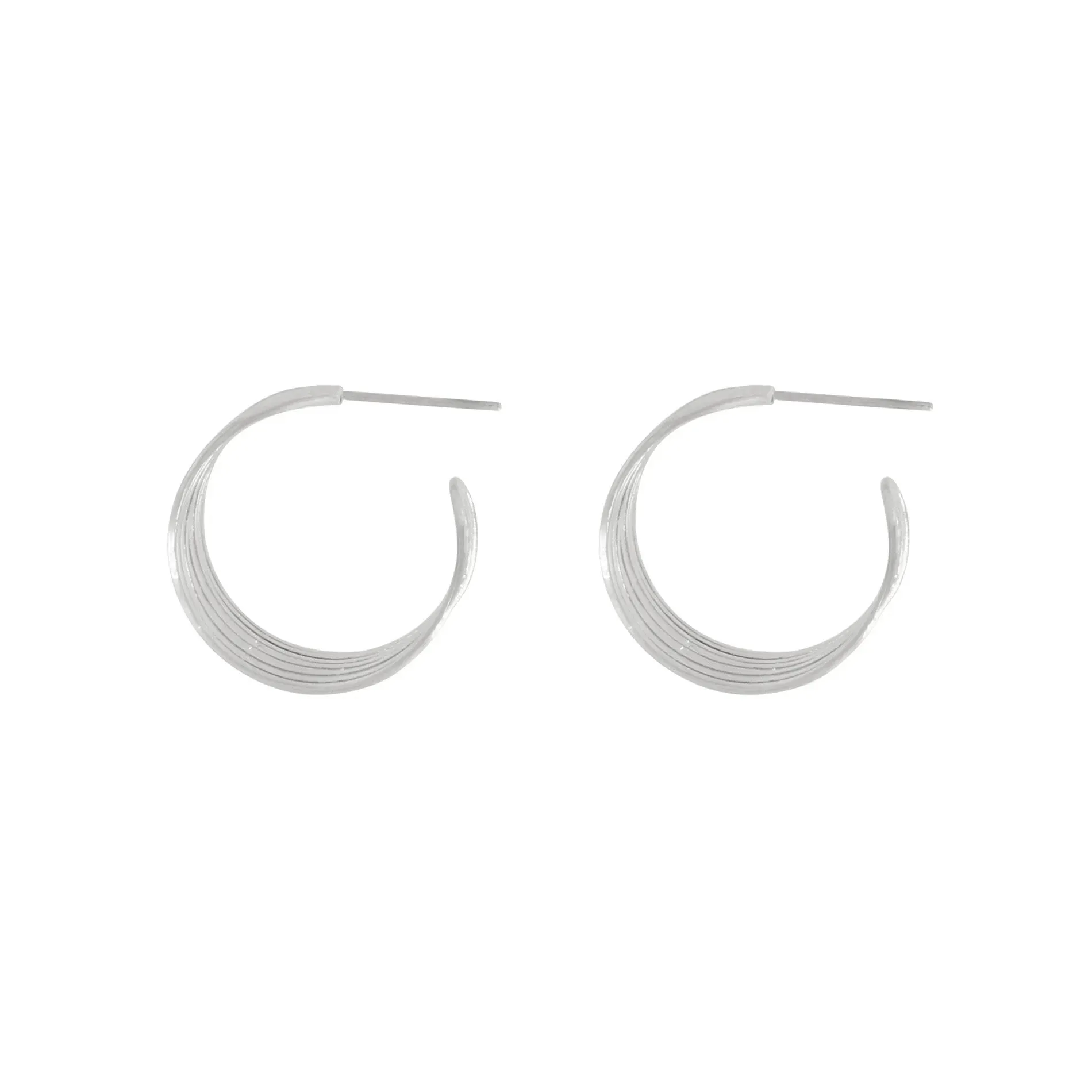 Courage Waterproof Irregular Statement Hoop Earring Silver Plating
