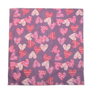 CTM® Plaid and Polka Dot Heart Bandana