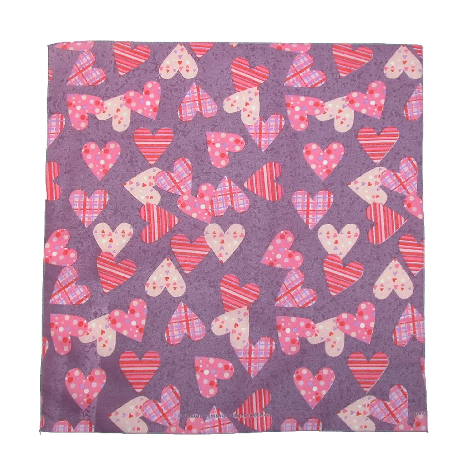 CTM® Plaid and Polka Dot Heart Bandana