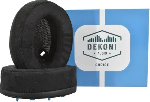 Dekoni Audio Choice Suede & Leather Replacement Ear Pads for Sony WH-1000XM4 Headphones | Premium Memory Foam Cushions in Black and Grey | Upgrade Comfort and Sound Isolation