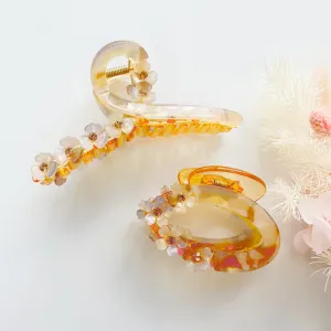 Delicate Floral Claw - toffee