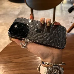 Diamond Glitter Transparent Case for iPhone 16 Pro Max 15 14 13 12 11 X XS XR 7 8 Plus SE Soft Bumper Cover,Black,for iPhone Xs MAX