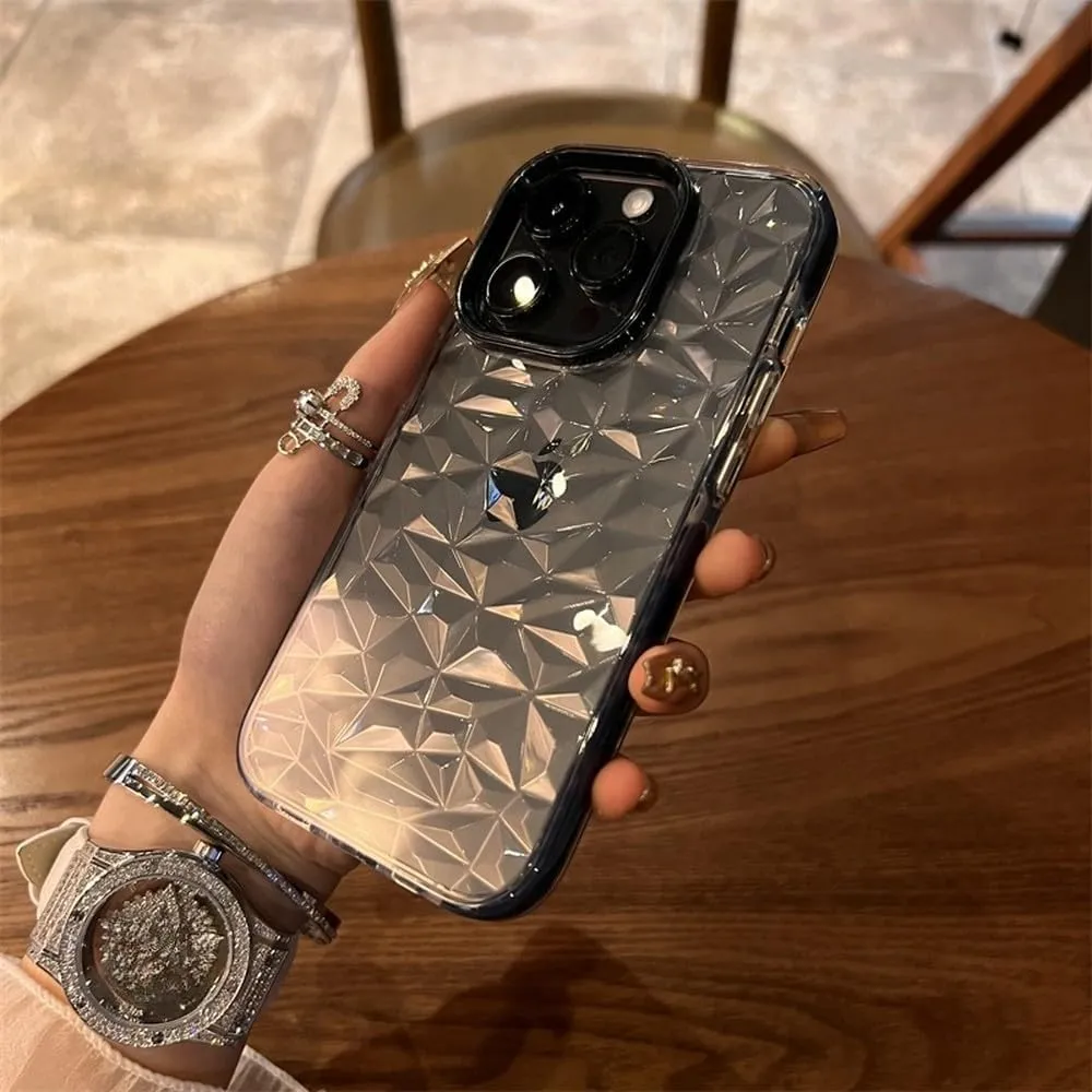 Diamond Glitter Transparent Case for iPhone 16 Pro Max 15 14 13 12 11 X XS XR 7 8 Plus SE Soft Bumper Cover,Blue,for iPhone Xs MAX