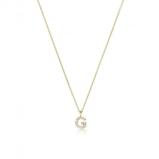 Diamond Jewellery 18ct Gold Initial Necklace NDQ154/G