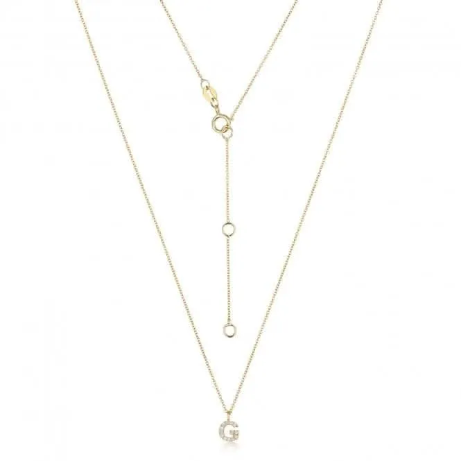 Diamond Jewellery 18ct Gold Initial Necklace NDQ154/G