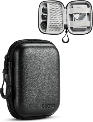 Digital Camera Case for CAMKORY, KODAK PIXPRO FZ45/FZ55, Canon IXUS 285 HS, Lecran, Small Travel Compact Camera Pouch with Mesh Pocket for Accessories SD Card (Black)
