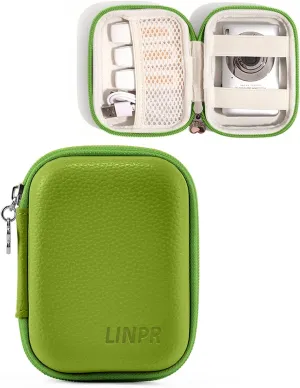 Digital Camera Case for CAMKORY, KODAK PIXPRO FZ45/FZ55, Canon IXUS 285 HS, Lecran, Small Travel Compact Camera Pouch with Mesh Pocket for Accessories SD Card (Green)