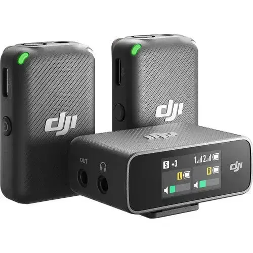 DJI Mic Dual-Transmitter Compact Digital Wireless Microphone System/Recorder for Cameras & Smartphones