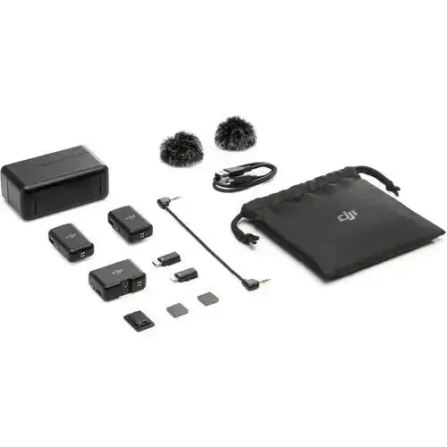 DJI Mic Dual-Transmitter Compact Digital Wireless Microphone System/Recorder for Cameras & Smartphones