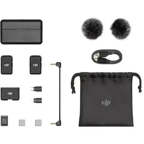 DJI Mic Dual-Transmitter Compact Digital Wireless Microphone System/Recorder for Cameras & Smartphones