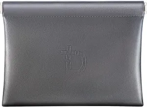 DOCKCASE PU Leather Electronic Organizer Bag, Water Resistant Cable Organizer Bag for Travel Essentials, Tech Gifts for Men, Storage Bag as Accessories for Phone, Cord, HUB, Enclosure (Grey)